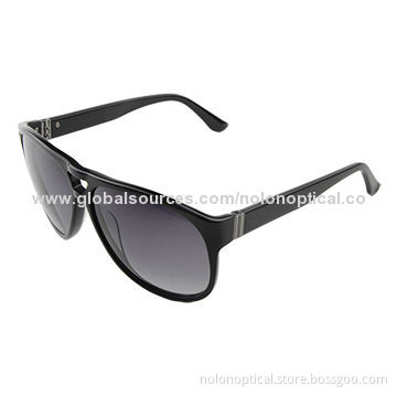 Acetate Sunglasses in Black with UV400 Protection, Customized Logos Available